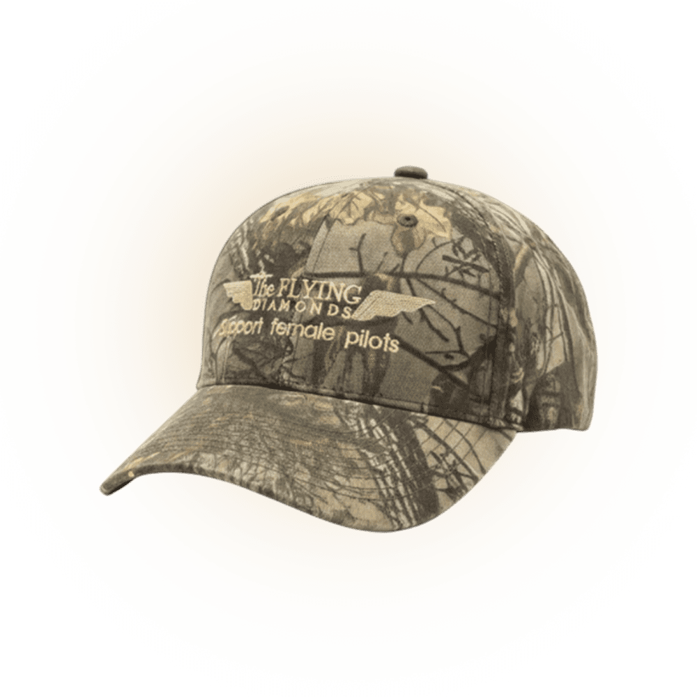 Camouflage hat supporting female pilots.